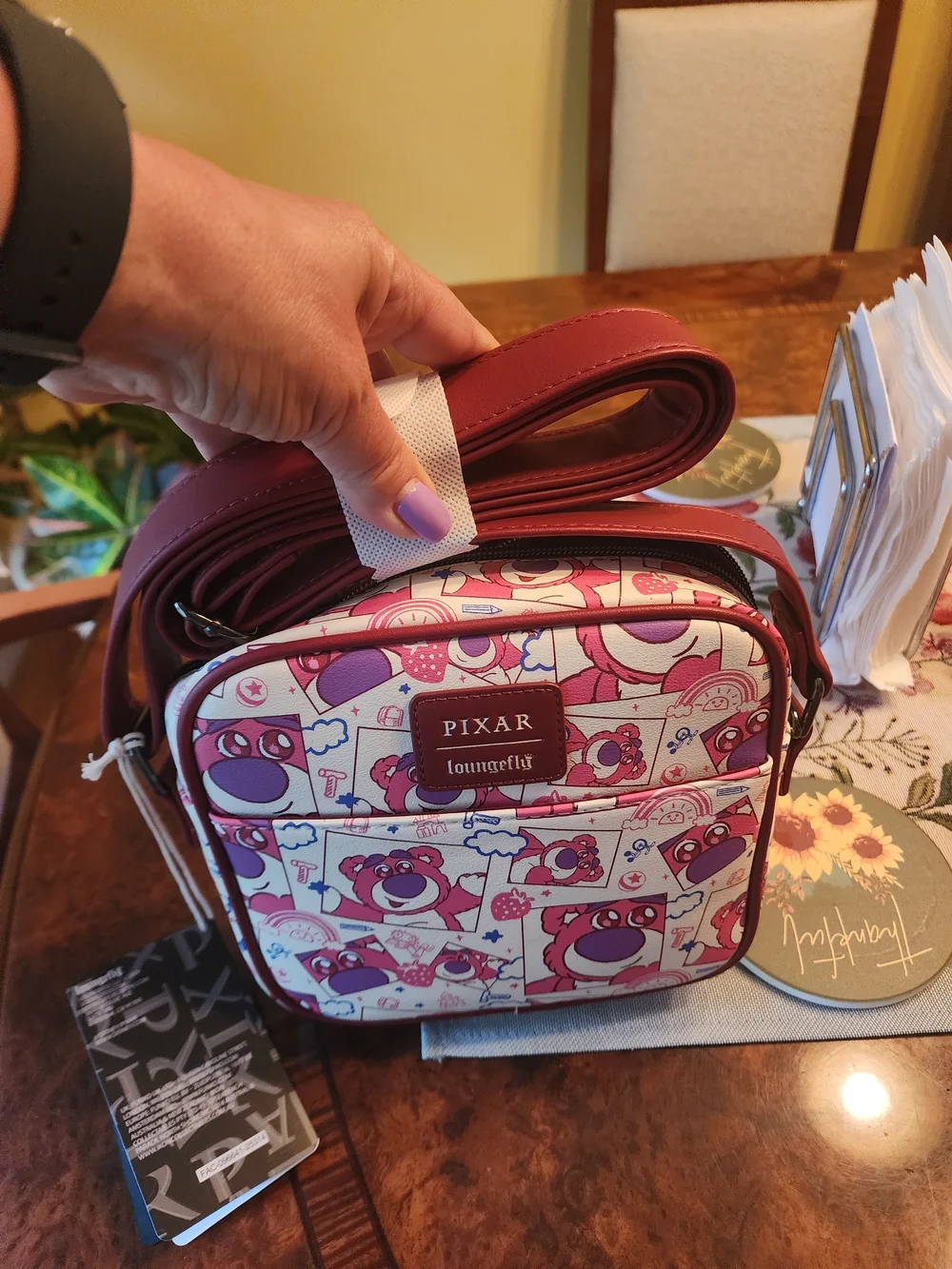 💕Loungefly Pixar Lotso Crossbody Bag & Plunder Jewelry Bundle | NWT